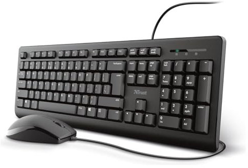 Trust Primo - Set di mouse per tastiera, layout AZERTY belga