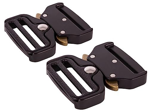 Shenky 2er Set Gürtelschnalle hochwertige Metall Schnalle für Militärgürtel und Gürtel mit 40mm Breite