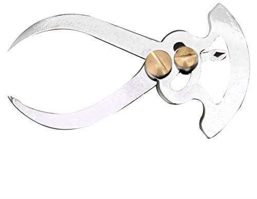 Calibro Spessimetro in Acciaio Inossidabile a Doppia Tazza Tornito per Misurazione Diametro Interno ed Esterno