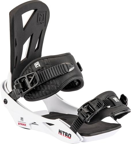 Nitro Staxx 23 Fixation de Snowboard pour Homme Blanc Taille M