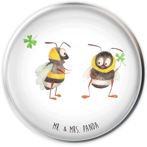 Mr. & Mrs. Panda Waschbecken Stöpsel Hummeln Kleeblatt - Geschenk, Biene, Lustige Sprüche, glücklich sein, Spruch Positiv, Verschluss, Deko, Hummel, Ablaufgarnitur, Abflussstopfen, Werden, Abfluss