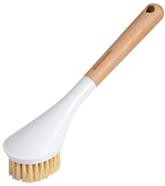 Kitchen Wok Brushes Cleaning Dish Scrubbing Bottle Scrub Brush,Pot Washing Brush Household Kitchen Long Handle Brush Pot Non-stick Oil Brush Pot Artifact Easy to Clean(Color:Wood color,Size:One size)