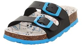 Superfit Jungen Fussbettpantoffel 1-800111 Hausschuh, BLAU/Mehrfarbig 8160