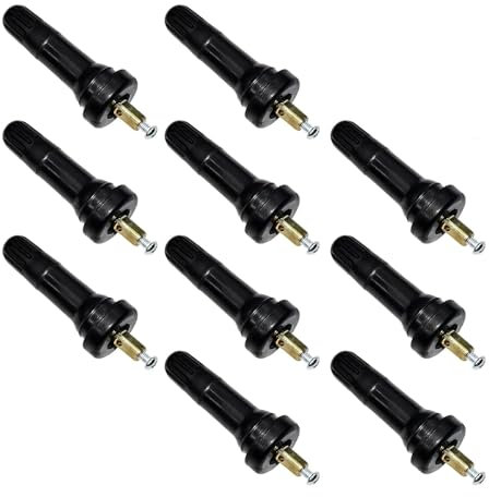 BCENG 10 Stück Ventil für Schrader Sensor Reifendrucksensor Reifendruckkontrollsystem Reifen Ventilstämme TPMS Sensor Ventilschaft Ventileinsätze Ventileinsätze für Schrader Auto