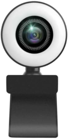 Luobannm Cámara Web 1080P con Control de Luz, Full HD, 8 MP, para PC, Portátil, Enfoque Automático, Transmisión en, Flexible y con Micrófono.