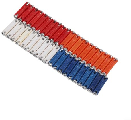 Yuanpgky 40-Piece Automotive For Torpedo Fuse Kit – Ceramic Tube Fuses for Cars, 5A/8A/16A/25A, 32V DC, Flat-Head Tubular Design, Medium Size, Low-