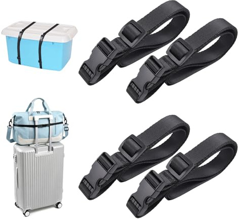Elastic Fastening Belt for Luggage 4 pezzi Cinghia elastica per bagagli Cinghie per Valigie per valigie cintura di fissaggio per bagagli per il fissaggio sicuro di bagaglio a mano,Zaini,Pacchi,borse