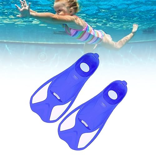 Qudinip Kids Swim Fins Lightweight Comfortable Swim Training Fins for Boys Girls 1 Pair TPR Material