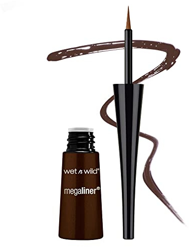 wet n wild MegaLiner Liquid Eyeliner, Dunkelbraun, 3,5 ml