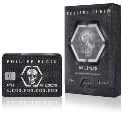 Philipp Plein – Eau de Parfum No Limits 50 ml – Herrenparfüm – Orientalische und holzige Noten – Ein ewiges olfaktorisches Tattoo – Holzig-orientalisch – Schwarz lackierter Glasflakon