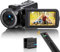 Ahlirmoy Videokamera Camcorder FHD 1080p 36MP Vlogging Kamera für YouTube IR Nachtsicht 30FPS Digitalkamera 3,0'' 270°Drehbarer IPS Bildschirm Kamera mit 16X Digitalzoom, Fernbedienung, 2 Batterien