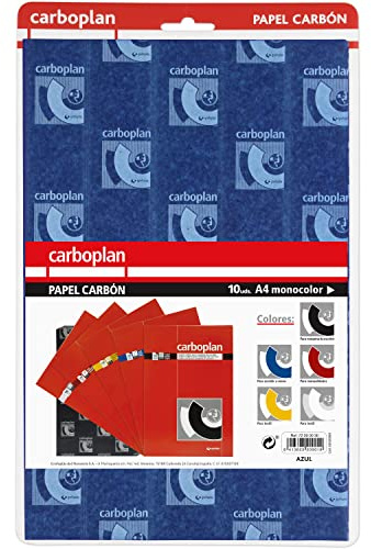 Grafoplás | Pack 10 Papper Kopiera | Blå | 21x33cm | För att göra Handskrivna kopior