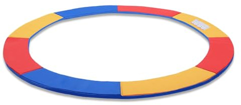 Froadp Ø305cm Coussin de Protection Trampoline Contour pour Rebord Couvercle à Ressort avec Sangles de Fixation Résistant aux UV Tapis de Sécurité pour Trampoline de Fitness (Colorés)