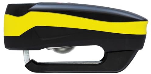 ABUS Bremsscheibenschloss Detecto 7000 RS1 – Motorradschloss mit Alarm - gelb
