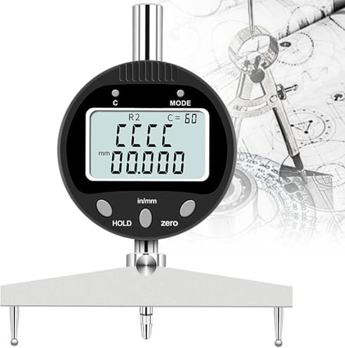 SACLMD Multi-Function Digital Radius Gauge,Arc Face Radius Measurement,for High-Precision Measurement of Inside Radius,Outside Radius,and Depth
