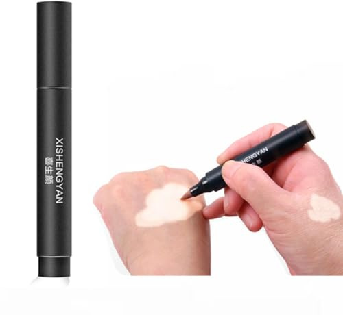 Vitiligo Cover Up Makeup, XISHENGYAN Waterproof Cosmetic Concealer for Skin Vitiligo, Long Lasting White Spots Natural Camouflage Liquid Pen, How to Cover Vitiligo Patches, Use on Face, Hands and Body