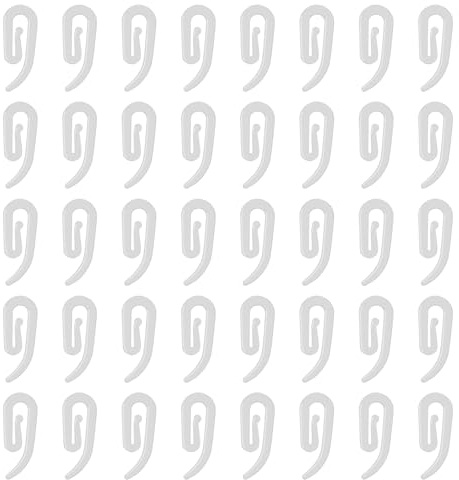 Zeeorymn Ganci per Tende a G, Set da 150 Pezzi, Ganci in Plastica Resistente per Tende da Doccia, Finestra e Porta, Bianco
