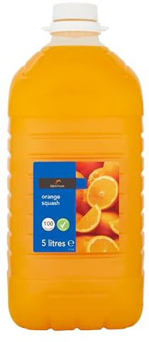 Sixsigma Foods Orange Squash 5 Litres - Perfect for Home, Parties, Restaurants & Catering Refreshing, Fruity & Concentrated Orange Drink - Ifeal For Large Family-Sized Pack (Case of 1)