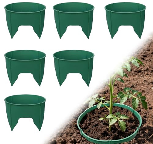 Bewässerungsringe, 24 Stück Bewässerungsring Kunststoff, Verstellbare Pflanzenringe, Pflanzschutzhüllen, Gießring zur Gartenbewässerung, Optimale Blumen Pflanzen Bewässerung Durch Pflanzringe (A)