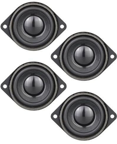 YROHGKPN Altoparlante intero da 45 mm, 1,75 pollici, 4 Ohm, 5 W, con bordo in gomma naturale e doppi orecchie, per dispositivi multimediali, altoparlanti interi, dispositivi multimediali