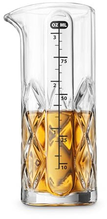 Final Touch Yarai Double Jigger Glass Cocktail Mixing Jug Heavy Duty Misurino Thick Walled Glass - 100ml