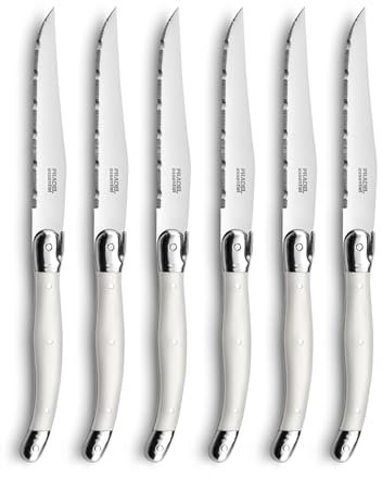 Rustic - Set di 6 coltelli da bistecca Perla