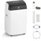 Portable Air Conditioner 12000BTU,4 In1 Air Conditioning Unit,Dehumidifier 45L/Day,Heating,Cooler,Fan with 3 Speeds,Digital Display&Remote Control,24 Hours Timer for Room Office Kitchen,Low Noise