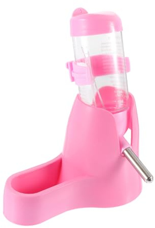 INOOMP Bebedero para Hámster De Plástico Rosa Dispensador De Agua para Cobayas Accesorios para Mascotas Pequeñas para Jaulas De Hámsters