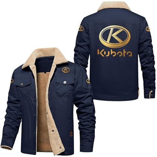 HYFZXWX Veste d'hiver Ku-Bota pour homme veste cargo à col à revers doublée en polaire manteau de combat militaire thermique vestes de camionneur épaisses coupe-vent sport/D/L