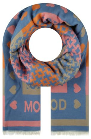 Majea Damenschal Winterschal Strickschal Damen Schal (880044) (blau 12)