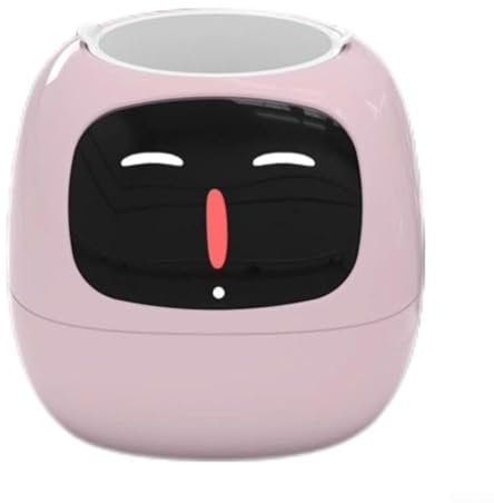 HpLive Pot de fleurs interactif Smart - Pot de fleurs autonome avec capteurs, avec écran virtuel pour animaux de compagnie, arrosage automatique, 11,4 x 10 x 9,6 cm - Rose