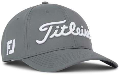 Titleist Cappellino da Baseball da Uomo Tour Performance Visor, Carbone/Bianco., Taglia Unica