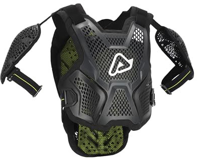 Acerbis Brustpanzer P035 Zertifikat L2 EN 1621EXTRA Licht Rüstung Körperschutz Protektor Cross Enduro Offroad Chest Protektor (Schwarz)