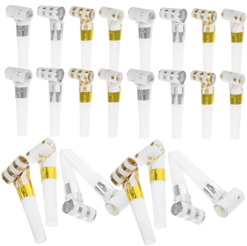 IMIKEYA 24pièces Sifflets De Fête pour Garçon Fille Célébrations Nouvel an Et Événements Festifs avec Crécelles Et Accessoires De Bruit