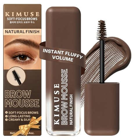 KIMUSE Mousse Voluminizadora para Cejas, Tinte Impermeable Larga Duración