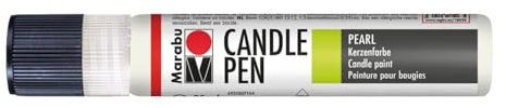 Marabu 18050009070 - Candle Pen White - Pot de cire crémeuse - À base d'eau - Résistant à la lumière - Inodore - Résistant aux intempéries - Décoration de bougie facile - 25 ml