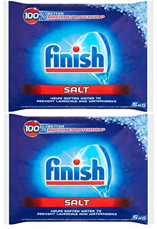 Finish Lot de 2 paquets de sel régénérant 5 kg pour lave-vaisselle