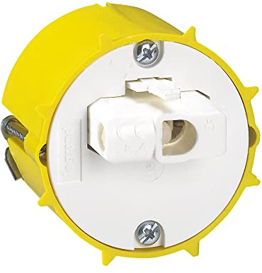 Legrand LEG91943 - Scatola da incasso + spina per lampada Batibox, in cartongesso, diametro: 54 mm