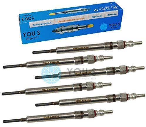 6 Stück YOU.S Original Glühkerzen Länge: 130,0 mm Spannung: 4,4 V - 03L963319