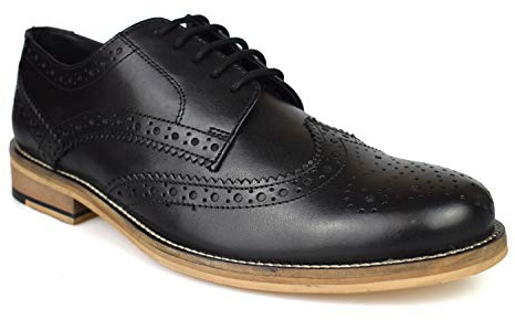 Catesby Mens Black Leather Formal Brogues P538 (UK 10)