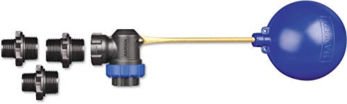 Hansen Schwimmerventil mit 1 Anschluss inklusive Adapter auf 1/2 und 3/4, 260 l/min