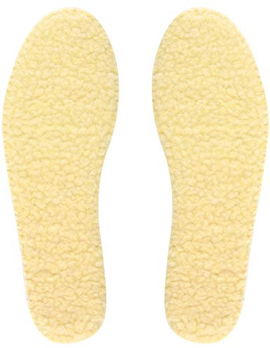 Knixmax Faux Lambswool Insoles for Women - Warm Synthetic Lamb Fleece Shoe Insoles Soft Inner Soles Thermo Shoe Lined Beige 5UK - 38EU