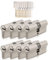 GERCAR Pro 8x Schließzylinder 30/30 gleichschließend Set 8 Profilzylinder inkl. 40 Schlüssel - 60 mm Türschloss Zylinderschloss 8er Zylinder - Länge: 60mm, A:30 B:30 - Messing matt massiv