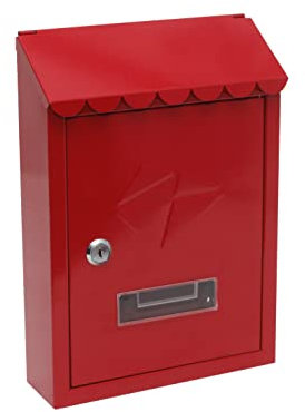 Kippen 10005BR - Boîte aux Lettres modèle Iron de Couleur Rouge. Dimensions : 300 x 210 x 70 mm.