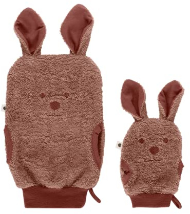 BIBS Tvättvantar, Woodchuck | 100% ekologisk OEKO-TEX-certifierad bomullsfrotté