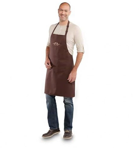 Blaser Tablier de barbecue marron réglable – Tablier de cuisine pour chasseur avec logo Argali – Cadeau homme – Idée cadeau de chasse, marron, taille unique