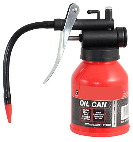 Oil Can 250ml, Hand Pump Oil Can, High Pressure Trigger Control, Oiler Lubrication Oil Can, Oiler Can with Flexi Spout
