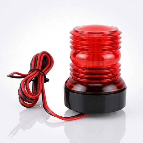 Feu De Navigation Pour Bateau, Lumière LED Pour Bateau, Lumière D'ancre Ronde, Lumière De Poupe Marine, Lumière Rouge, Lumière Avant De Bateau, Kit D'éclairage Portable Résistant à L'eau Pour Voile DC