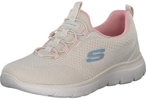 Skechers Women's Summits New, Natural Knit/Pink & Aqua Trim, 4 UK