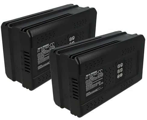 vhbw 2X Batería Compatible con Greenworks GT160, GC82PS, GM210, GMS210, GREEN-GBB600, GREEN-GBB700 Herramienta de jardín cortacésped 4000mAh 82V Li-Ion